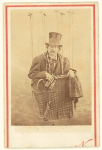 Felix Nadar in Gondola of a Balloon. Nadar (Gaspard-Félix Tournachon) [French, 1820 - 1910], about 1863. Digital image courtesy of the Getty's Open Content Program.